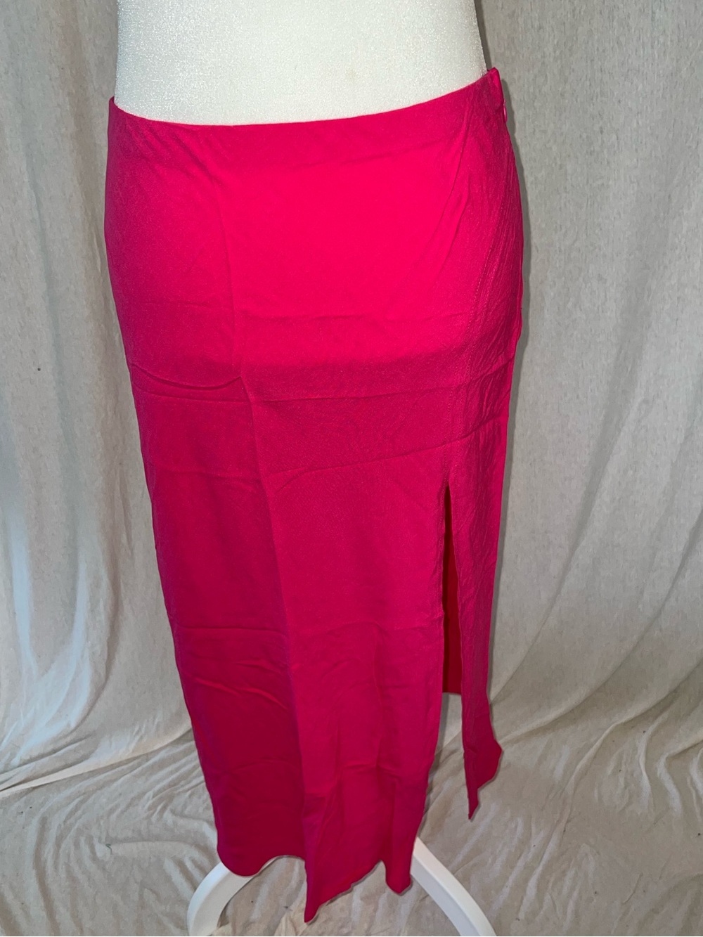 Women’s Hot Pink Side-Slit Maxi Skirt